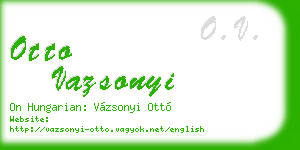 otto vazsonyi business card